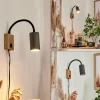 Applique murale Javel Anthracite, Couleur bois, 1 lumière
