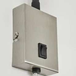 Applique murale Javel Nickel mat, Noir, 1 lumière