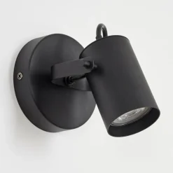 Applique murale Kergus Noir, 1 lumière
