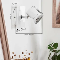Applique murale Lanrigan LED Chrome, Blanc, 1 lumière