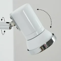 Applique murale Lanrigan LED Chrome, Blanc, 1 lumière