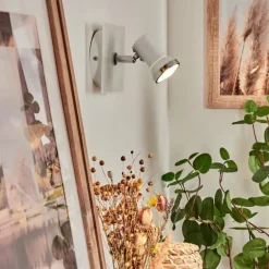 Applique murale Lanrigan LED Chrome, Blanc, 1 lumière