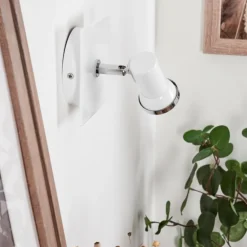 Applique murale Lanrigan LED Chrome, Blanc, 1 lumière
