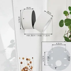 Applique murale Laonsana LED Blanc, 1 lumière