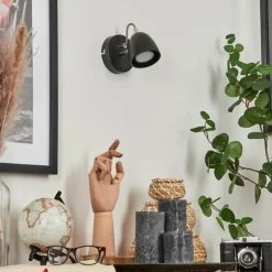 Applique murale Moesdorf LED Nickel mat, Noir, 1 lumière