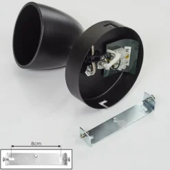 Applique murale Moesdorf LED Nickel mat, Noir, 1 lumière