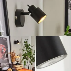 Applique murale Nestavel LED Noir, 1 lumière