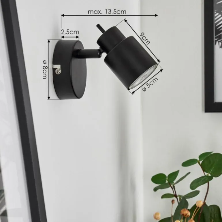 Applique murale Nestavel LED Noir, 1 lumière