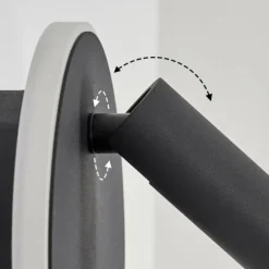Applique murale Orchaise LED Noir, Blanc, 2 lumières