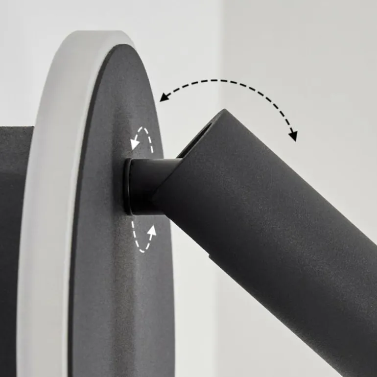 Applique murale Orchaise LED Noir, Blanc, 2 lumières