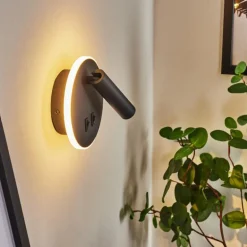 Applique murale Orchaise LED Noir, Blanc, 2 lumières