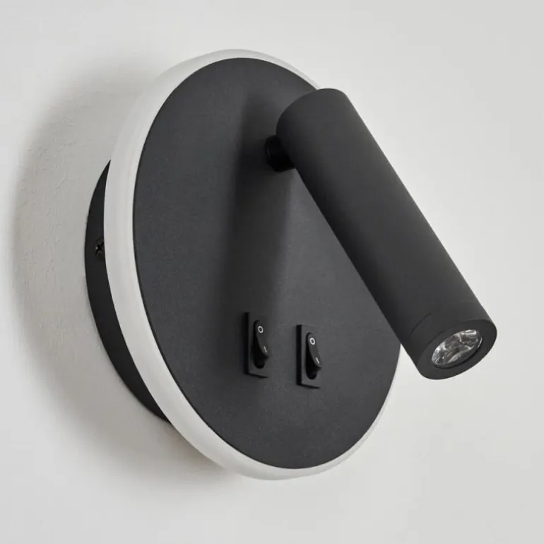 Applique murale Orchaise LED Noir, Blanc, 2 lumières