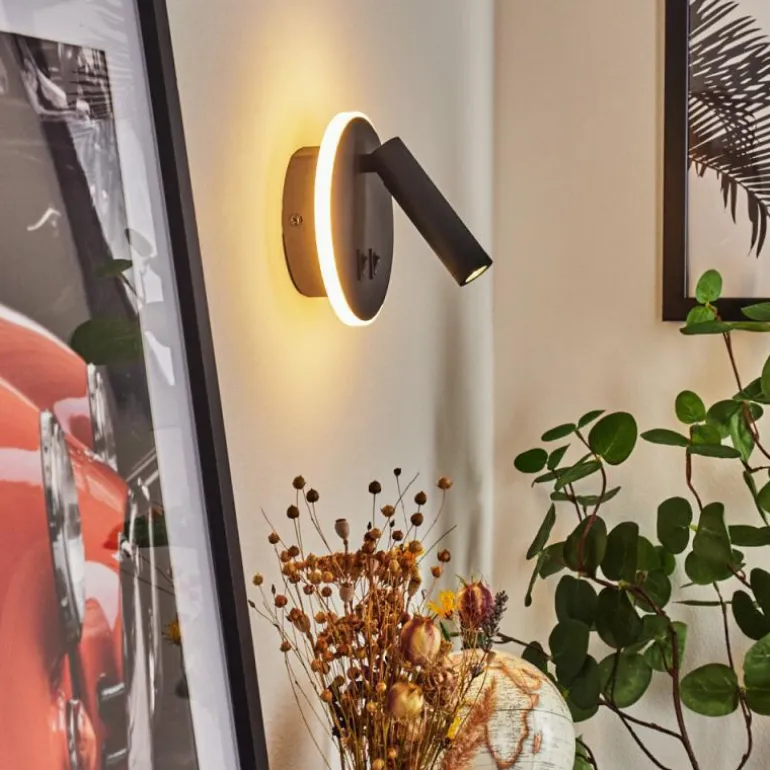 Applique murale Orchaise LED Noir, Blanc, 2 lumières