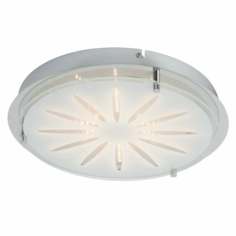 Applique murale / Plafonnier Brilliant Cathleen LED Chrome, 1 lumière