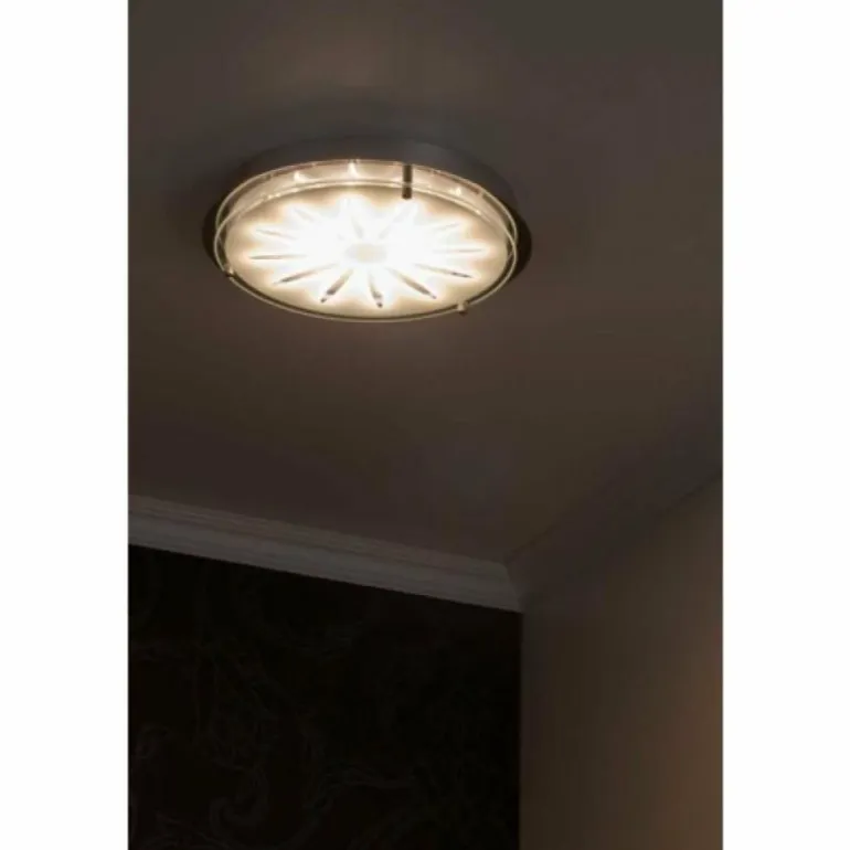 Applique murale / Plafonnier Brilliant Cathleen LED Chrome, 1 lumière