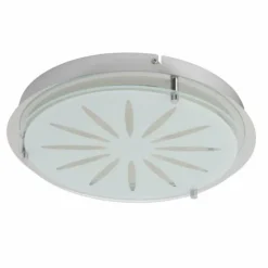 Applique murale / Plafonnier Brilliant Cathleen LED Chrome, 1 lumière