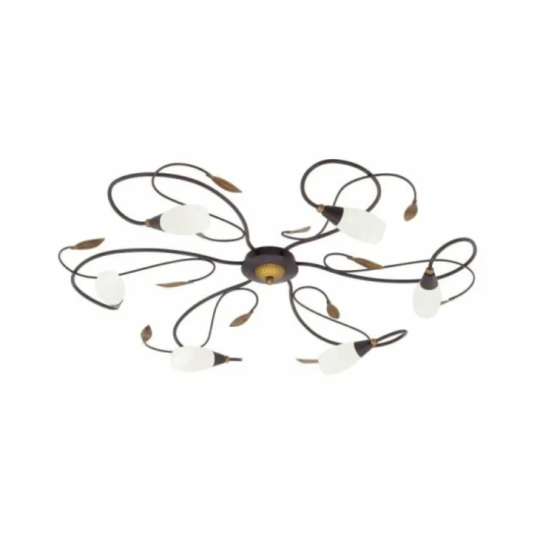 Applique murale / Plafonnier Eglo GERBERA 1 Brun foncé