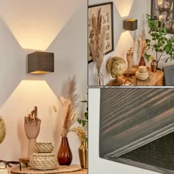 Applique murale Polcura Bois foncé, 1 lumière