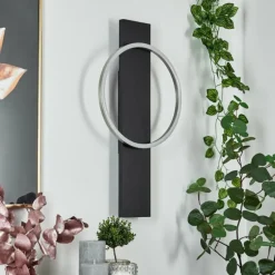 Applique murale Pompu LED Noir, 1 lumière
