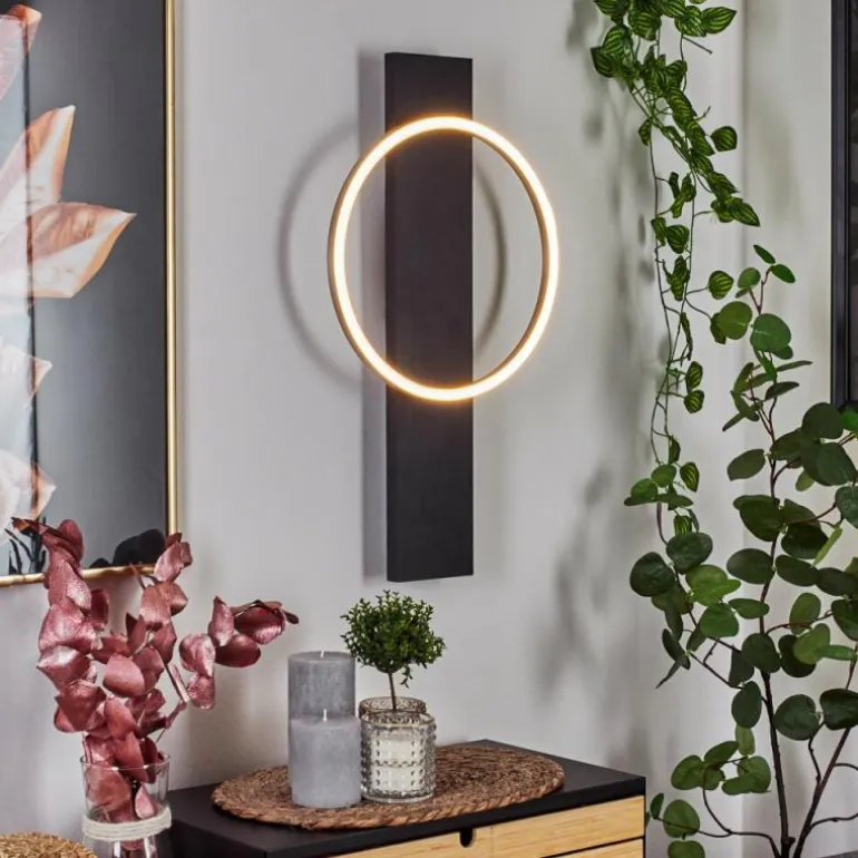 Applique murale Pompu LED Noir, 1 lumière