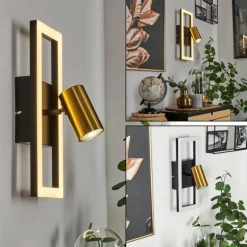 Applique murale Reboleiro LED Noir, 2 lumières