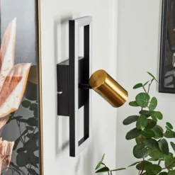Applique murale Reboleiro LED Noir, 2 lumières