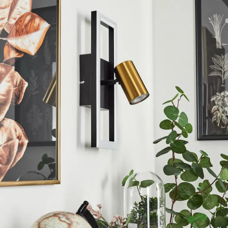 Applique murale Reboleiro LED Noir, 2 lumières