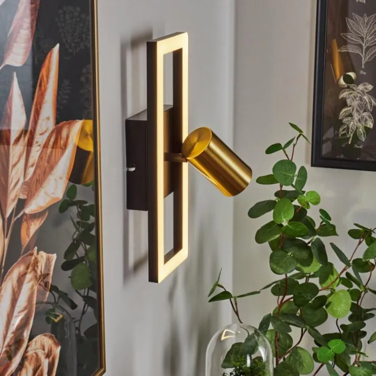 Applique murale Reboleiro LED Noir, 2 lumières