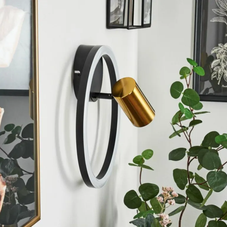 Applique murale Reboleiro LED Noir, 2 lumières