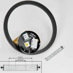 Applique murale Reboleiro LED Noir, 2 lumières