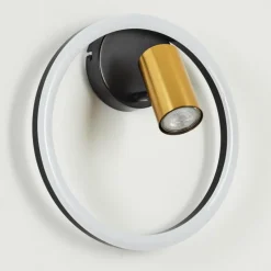 Applique murale Reboleiro LED Noir, 2 lumières