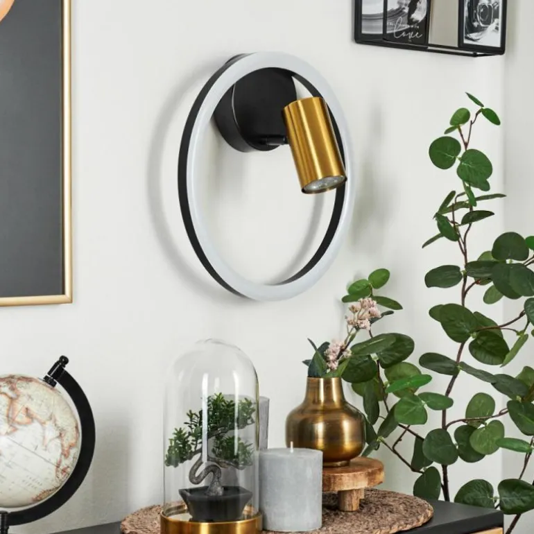 Applique murale Reboleiro LED Noir, 2 lumières