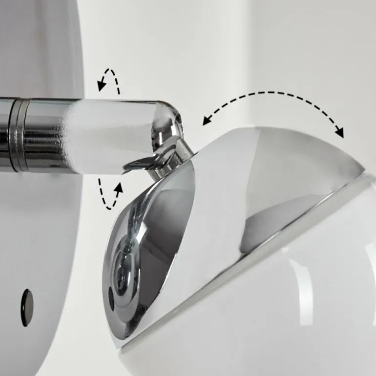 Applique murale Sanchequias LED Chrome, 1 lumière, Télécommandes, Changeur de couleurs