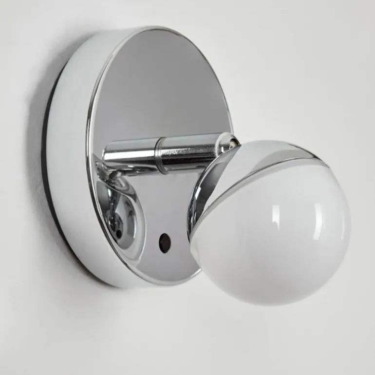 Applique murale Sanchequias LED Chrome, 1 lumière, Télécommandes, Changeur de couleurs