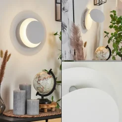 Applique murale Sanguedo LED Chrome, Blanc, 1 lumière