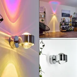 Applique murale Sapri Chrome, 1 lumière