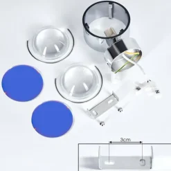 Applique murale Sapri Chrome, 1 lumière