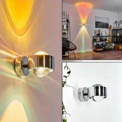 Applique murale Sapri Chrome, 1 lumière