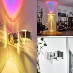 Applique murale Sapri Chrome, 1 lumière