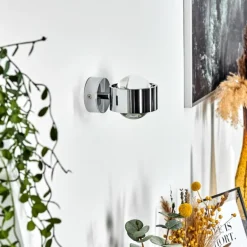 Applique murale Sapri Chrome, 1 lumière