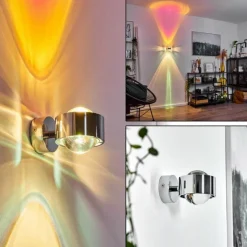 Applique murale Sapri Chrome, 1 lumière