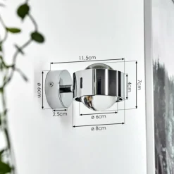 Applique murale Sapri Chrome, 1 lumière