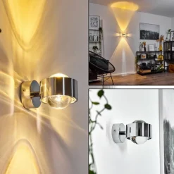 Applique murale Sapri Chrome, 1 lumière