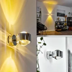 Applique murale Sapri Chrome, 1 lumière