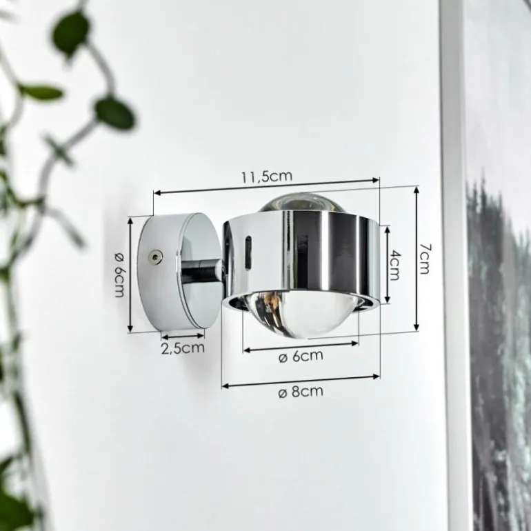 Applique murale Sapri Chrome, 1 lumière
