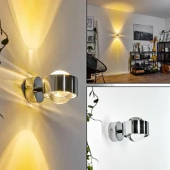 Applique murale Sapri Chrome, 1 lumière