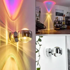 Applique murale Sapri Chrome, 1 lumière