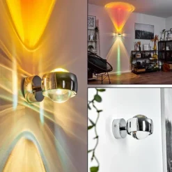 Applique murale Sapri Chrome, 1 lumière