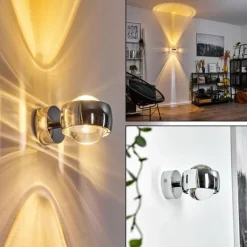 Applique murale Sapri Chrome, 1 lumière