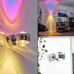 Applique murale Sapri Chrome, 1 lumière